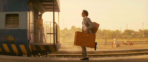 suitcase running